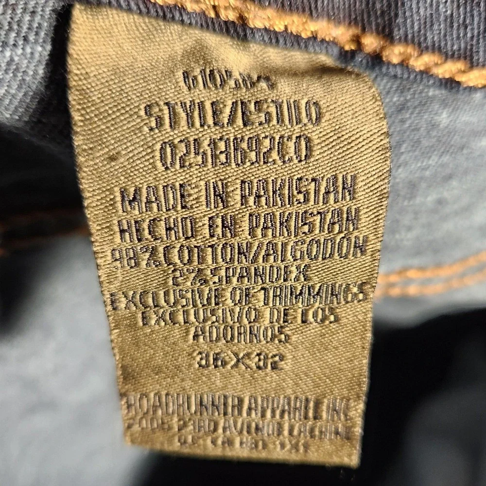 Urban Star Jeans Mens 36x32‎ Dark Wash Excellent Straight Leg Stretch Denim